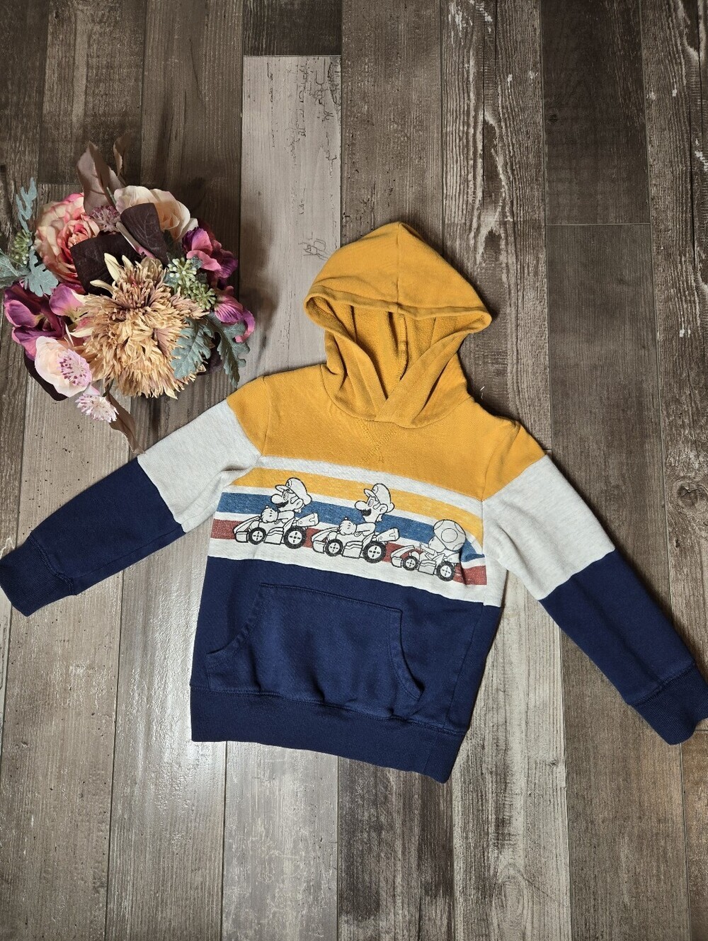 MarioKart Sonoma Goods for Life Boys Colorblock Hoodie Size 5